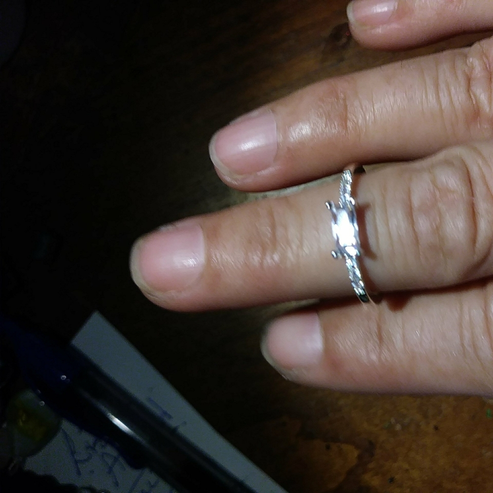 Nwot Sterling Silver CZ stones dainty sparkly ring
